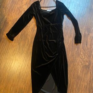 Lush Black Velvet Dress